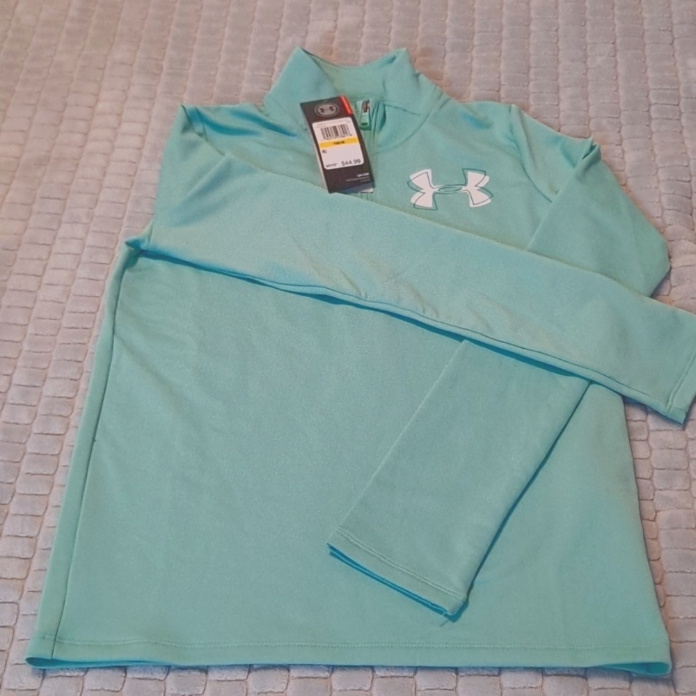 Girls quarterzip crewneck sweatshirt